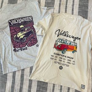 Pair of official Volkswagen x Fat Face t-shirts